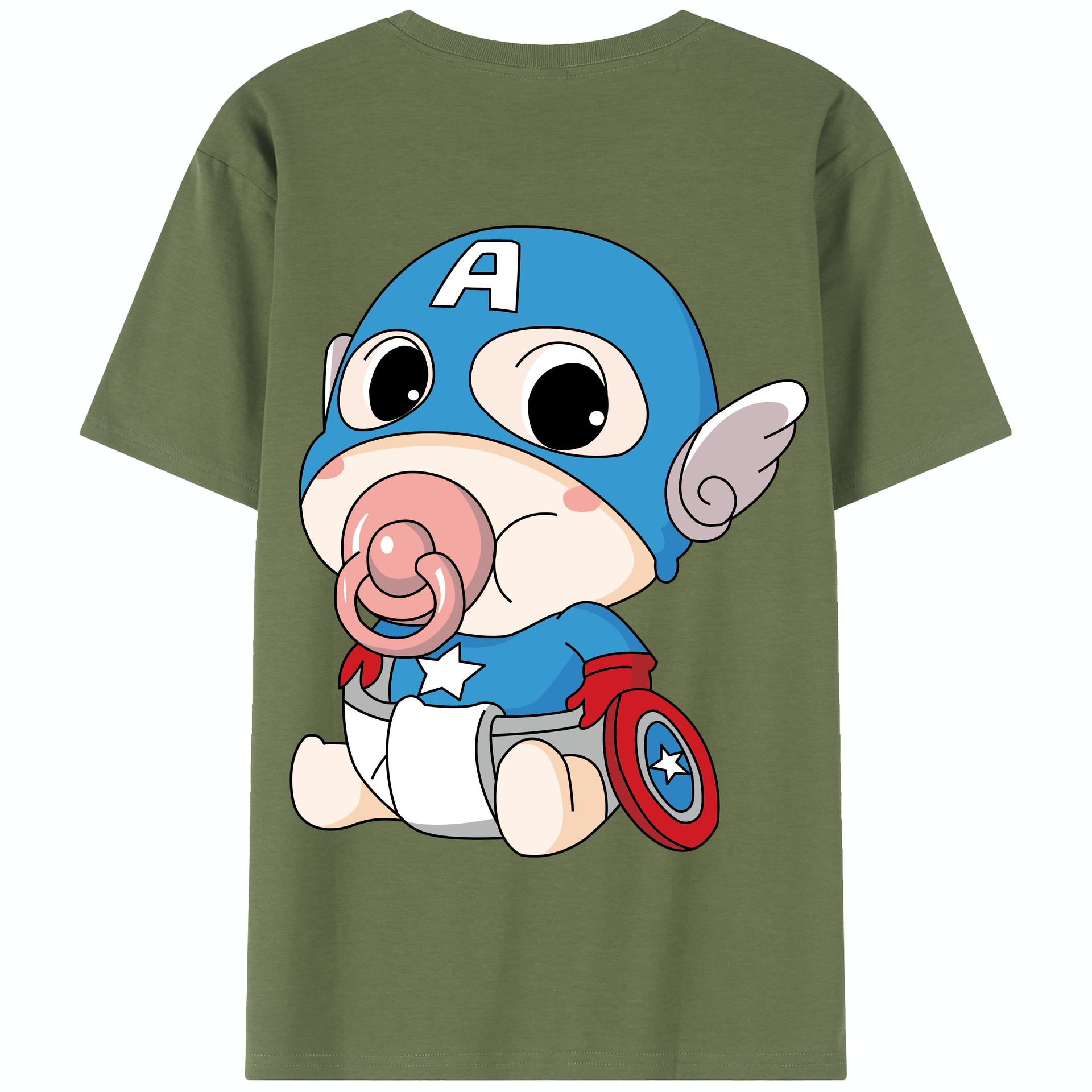 （画像用） アベンジャーズ The Avengers 綿100％半袖Tシャツ（背面プリント）